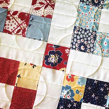 circles and lines longarm quilt pattern